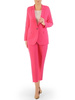 Elegancki garnitur damski w różowym kolorze zapinany na guzik 33120
