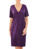 Fioletowa sukienka damska, kreacja z połyskującego materiału 30896