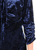 Rozkloszowana sukienka z aksamitu, kreacja z ozdobnym wiązaniem 31533