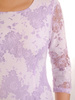 Sukienka z koronki, fioletowa kreacja w prostym fasonie 33150