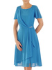 Sukienka z szyfonu, kreacja w rozkloszowanym fasonie 33028