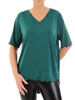 Zielona bluzka damska z dłuższym tyłem 32714